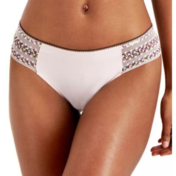 Calvin Klein Women's Striped Lace Thong Underwear Multicolor Size XS $22 NWT - Picture 1 of 7